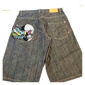 Miskeen Mens 32 Waist Denim Jean Shorts